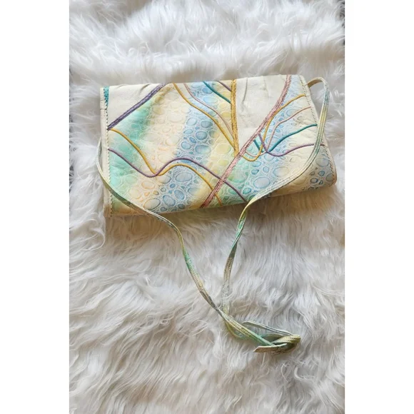 Vintage Carlo Fiori Clutch Handbag Purse Crossbody Shoulderbag - Picture 4 of 8